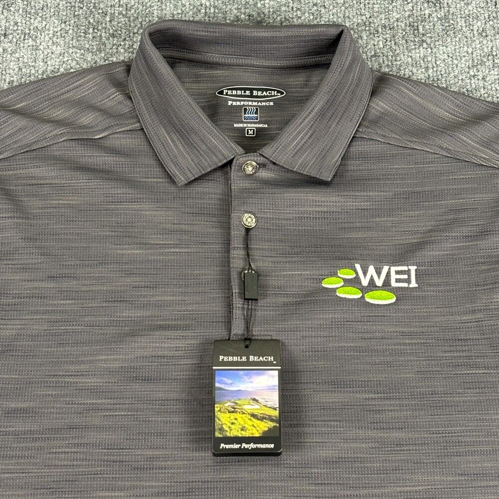 Pebble Beach Polo Shirt Mens Medium Short Sleeve Golf